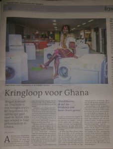 Abigail Kobiaah in de Leeuwarder Courant (23 juni 2016)